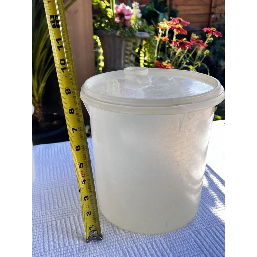Vintage Tupperware 254 Large Sheer Canister 5 Qt Lid 565 Pour Spout Lid